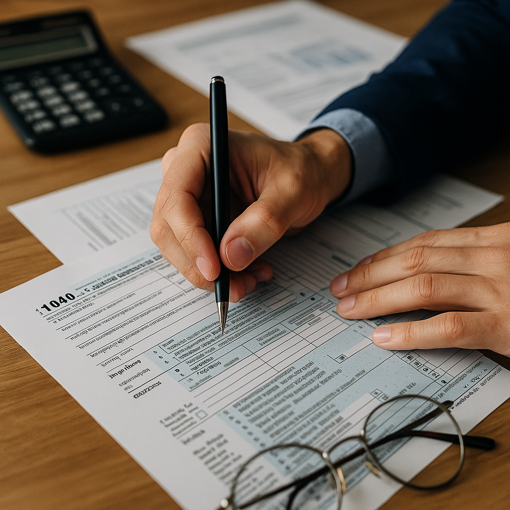 Tax advisor with client